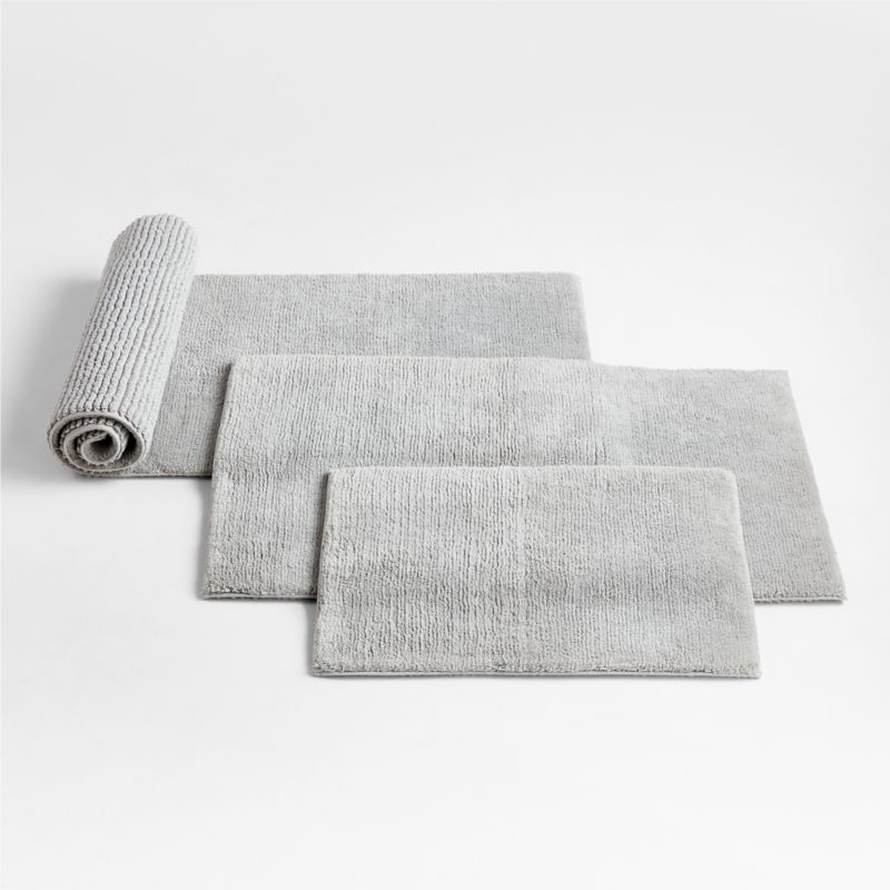 Rylan Organic Cotton Silver Bath Mat 24"x60" - image 1 of 6