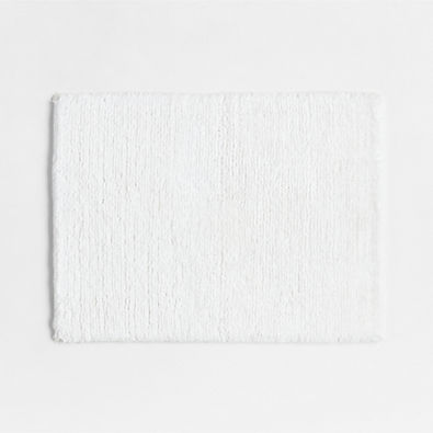View Rylan Organic Cotton White Bath Mat 18"x24" details