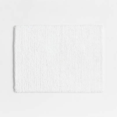 Rylan Organic Cotton White Bath Mat 18"x24"