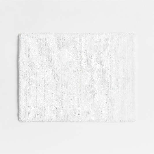 Rylan Organic Cotton White Bath Mat 18"x24"