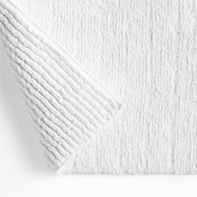 Rylan Organic Cotton White Bath Mat 24"x60" - image 5 of 7