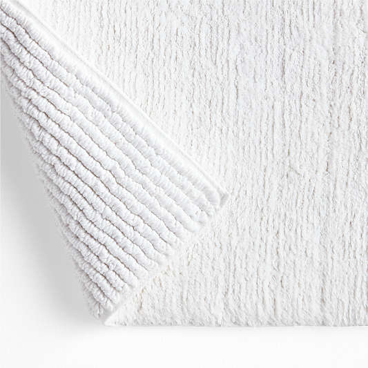 Rylan Organic Cotton White Bath Mat 18"x24"