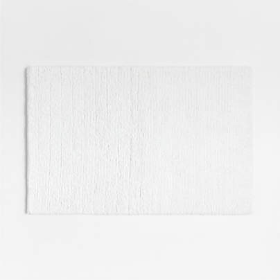 Rylan Organic Cotton White Bath Mat 24"x36"