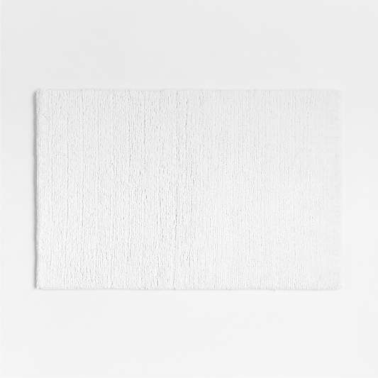 Rylan Organic Cotton White Bath Mat 24"x36"