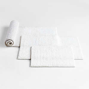 American Soft Linen, Non Slip Bath Rug, 100% Cotton 17x24 Inches, Soft Absorbent Bath Mat Rugs, White, Size: Bath Rug Cotton 17x24