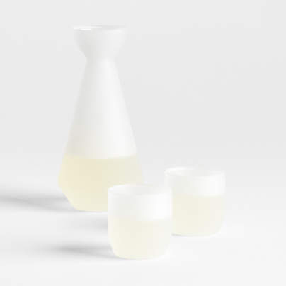 Ryo Frosted Glass Sake Set