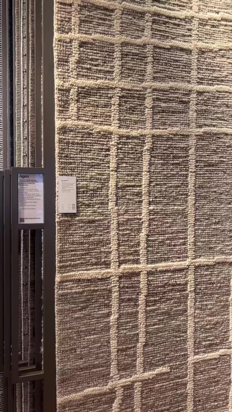 Play Agen Wool Grid Caramel Brown Swatch 12"x18" - video 2 of 2