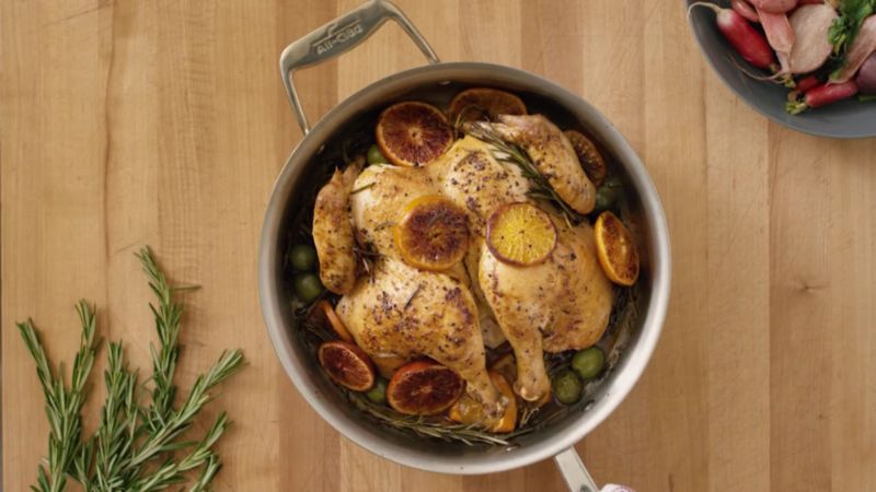 Play All-Clad ® Covered Oval 15" Roaster with Rack - video 1 of 1