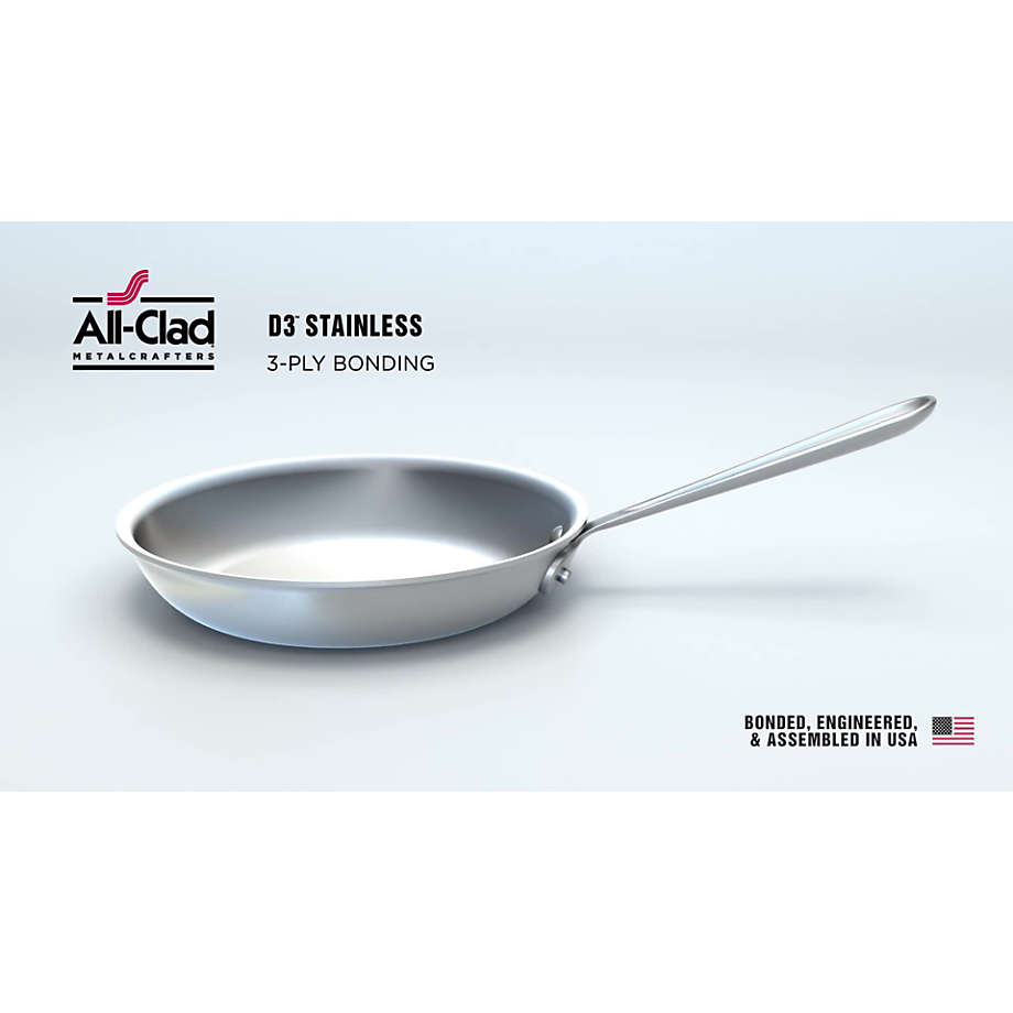 All-Clad Stainless Steel D3 Everyday Deep 10.5 Fry-Pan.