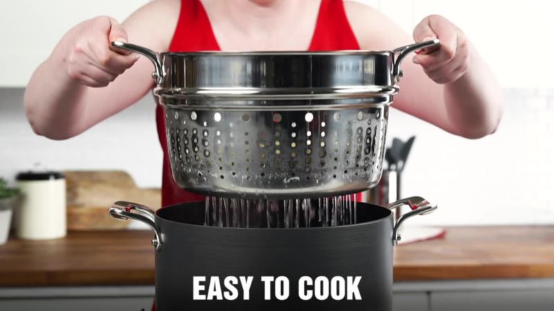 Play All-Clad ® Essentials Non-Stick Saucepans with Lids, Set of 2 - video 2 of 4