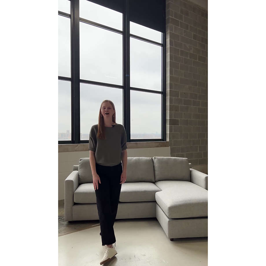 Crate and barrel store barrett reversible sectional