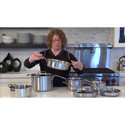 Cuisinart MultiClad Pro 12-Piece Tri-Ply Stainless Steel Cookware Set +  Reviews, Crate & Barrel