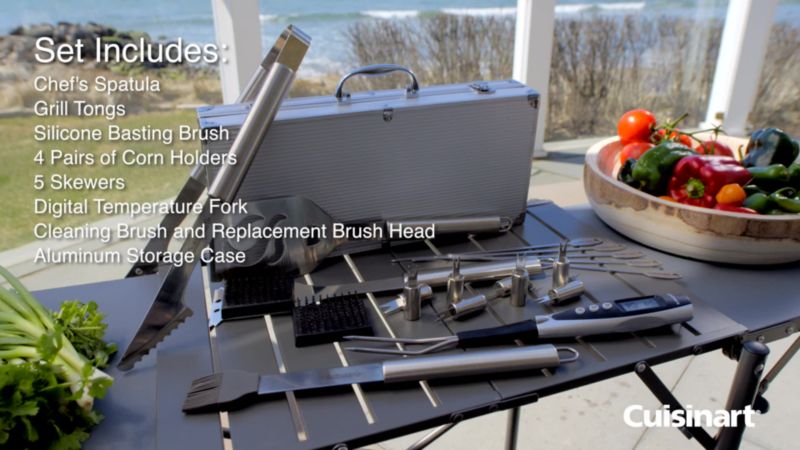 Play Cuisinart® 20-Piece Stainless Steel Grill Set - video 1 of 1