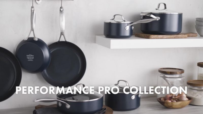 Play GreenPan ™ Valencia Pro Midnight Blue 2-Piece 10" and 12" Ceramic Non-Stick Frying Pan Set - video 2 of 3