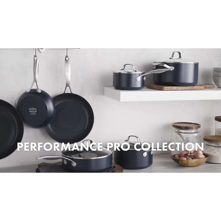 GreenPan Performance Pro Midnight Blue 2-Piece Hard-Anodized Aluminum 10  and 12 Non-Stick Ceramic Fry Pan Set + Reviews