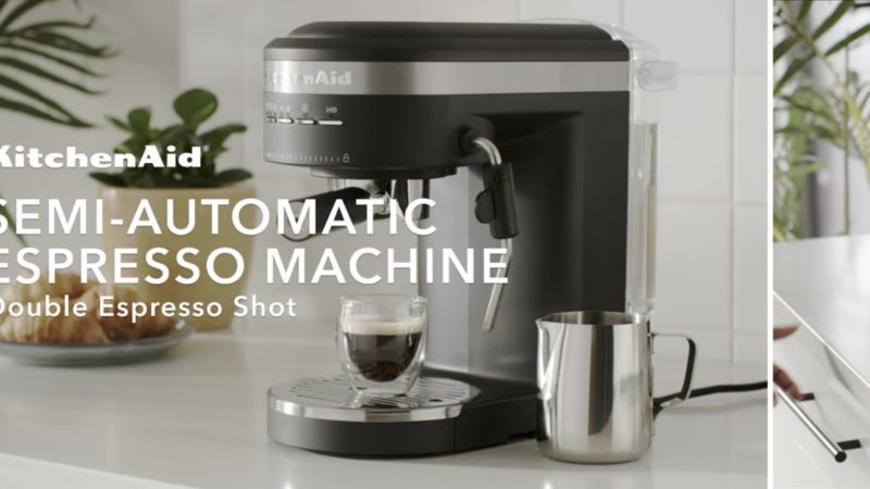 Play KitchenAid ® Matte Black Semi-Automatic Espresso Machine - video 3 of 4