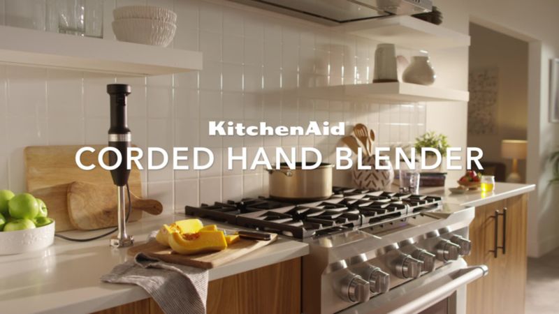 Play KitchenAid ® White Variable Speed Corded Immersion Hand Blender - video 1 of 1