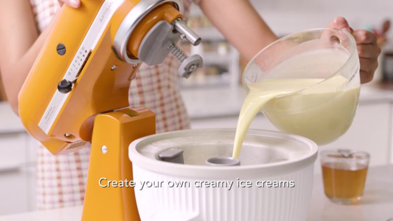 Play KitchenAid ® Stand Mixer Ice Cream Maker Attachment - video 1 of 1