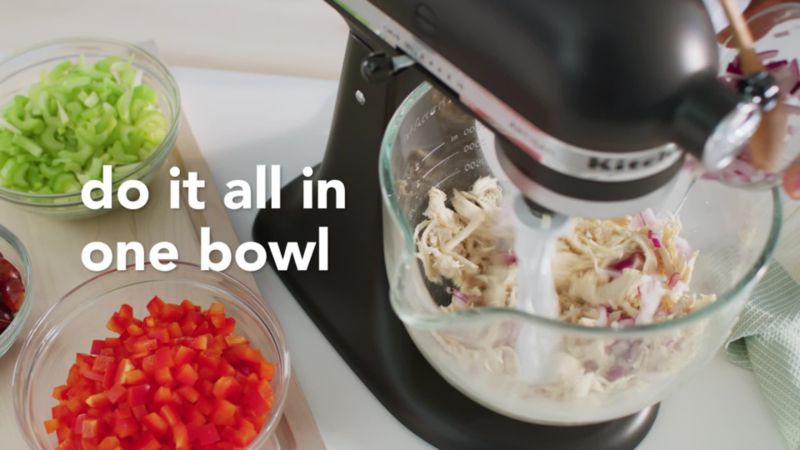 Play KitchenAid ® Stand Mixer 5-Qt. Glass Mixing Bowl with Measurement Markings and Lid - video 1 of 1