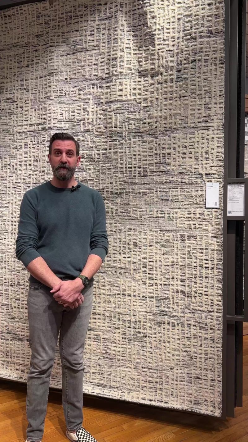 Play Montauban Wool-Blend Grid Grey Area Rug 8'x10' - video 2 of 2