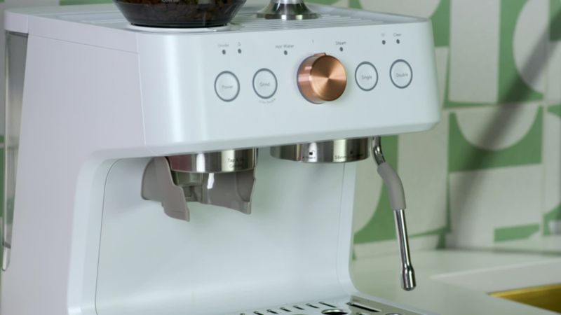 Play Café ™ Matte White Bellissimo Semi-Automatic Espresso Machine - video 1 of 2