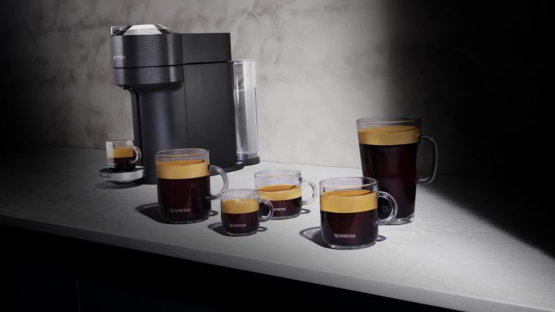 Play Nespresso ® by De'Longhi ® Vertuo Next Chrome Espresso Machine with Aeroccino Frother - video 1 of 1