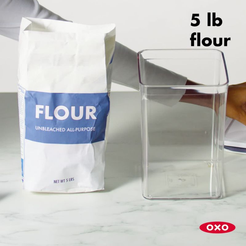 Play OXO ® POP 4-Qt. Square Airtight Food Storage Container - video 2 of 3