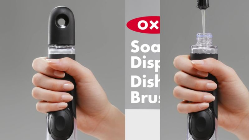 Play OXO ® Soap Dispensing Dish Brush - video 1 of 1