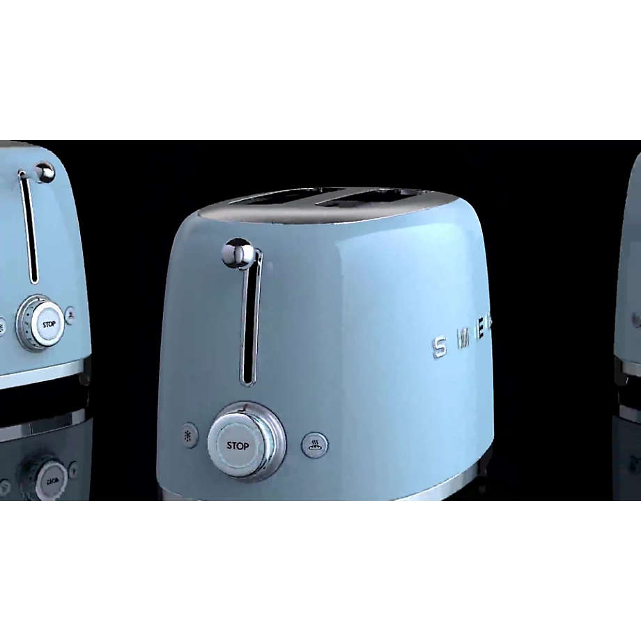 Smeg Black 2 Slice Retro Toaster Reviews Crate Barrel