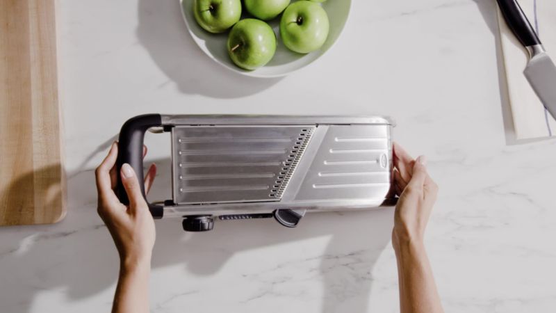 Play OXO ® Stainless Steel Mandoline Slicer - video 1 of 3