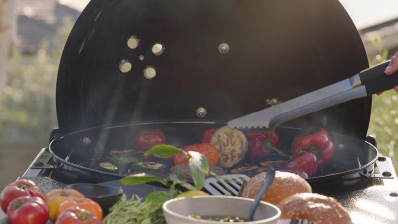Weber ® Performer Deluxe Slate Blue Outdoor Charcoal Grill