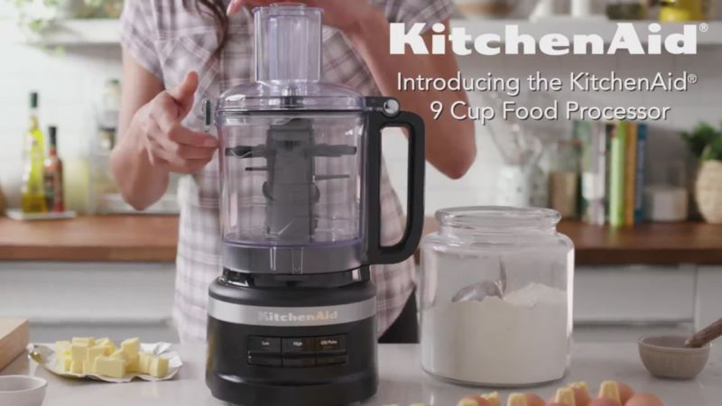 Play KitchenAid ® Matte Black 9-Cup Food Processor - video 1 of 1