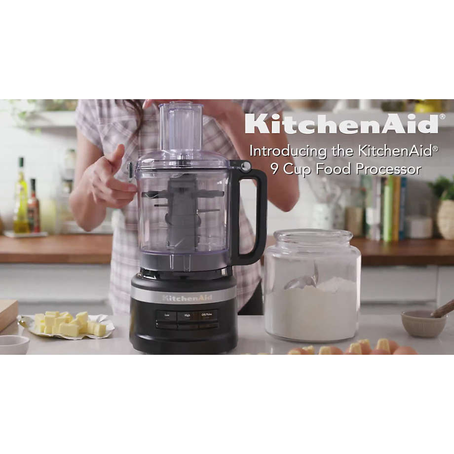KitchenAid 9 Cups 500-Watt Black Matte Food Processor in the Food