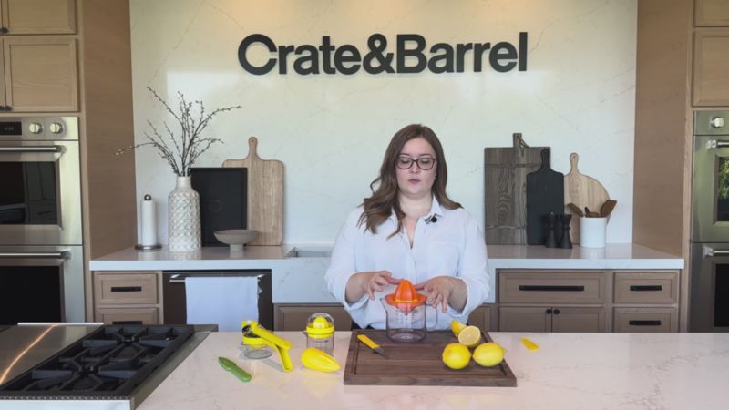 Play Crate & Barrel Dual Citrus Juicer with Measuring Cup - video 1 of 1