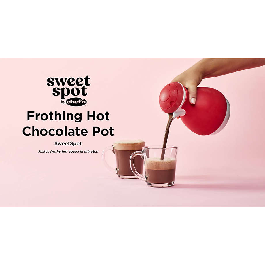 Gourmet Hot Cocoa Pot And Frother Set Include Cocoa and Marshmallows.