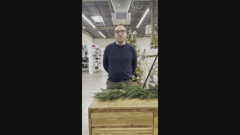 Play Faux Cypress Real Touch Christmas Garland 6' - video 1 of 1