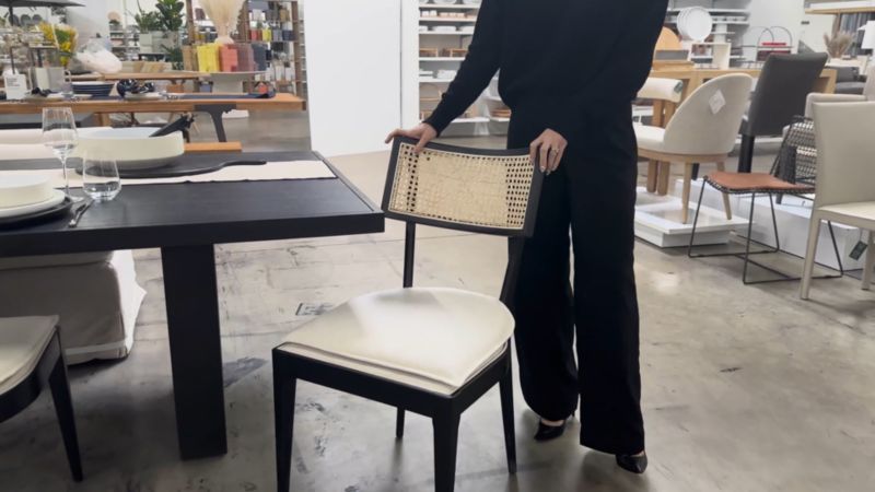 Libby Black and Natural Cane Dining Chair