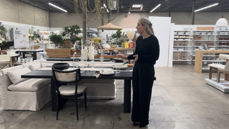 Play Dunewood 96"-116" Charcoal  Wood Extendable Dining Table - video 1 of 1