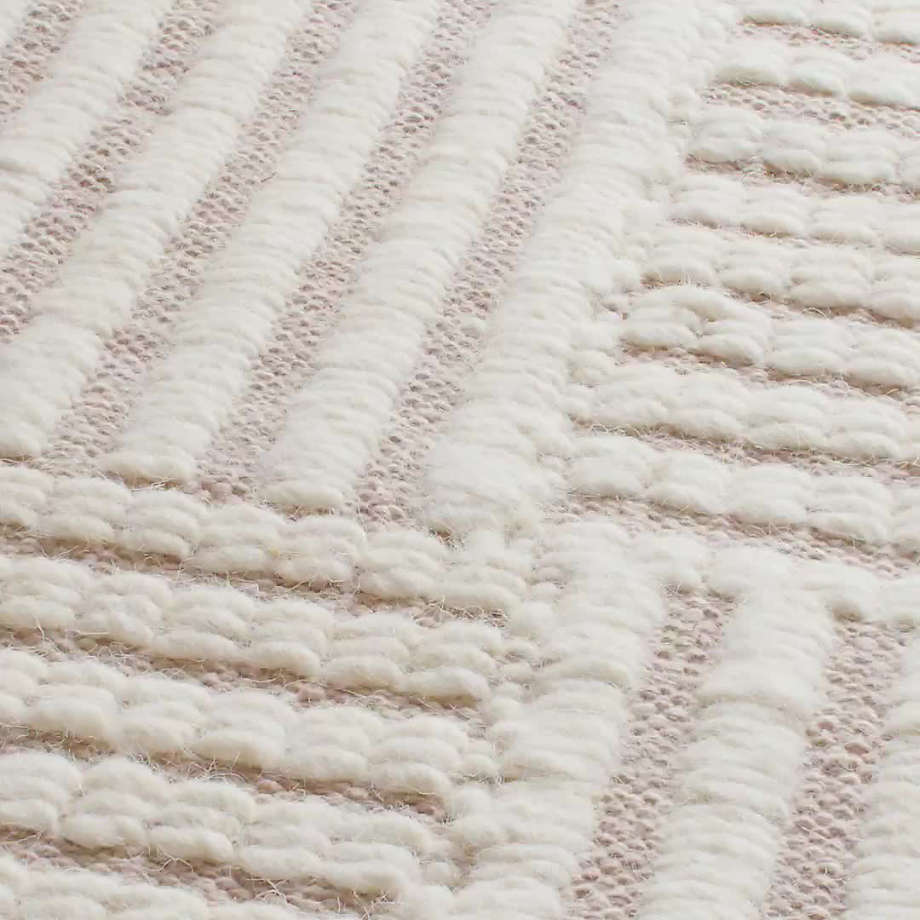 Oatmeal Textured Wool Rug, Teen Rug