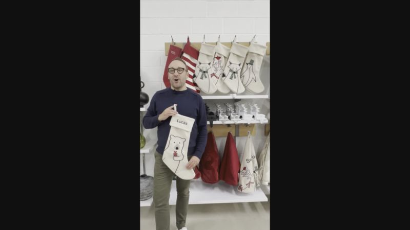 Play Arctic Friend Penguin Christmas Stocking by Joan Anderson - video 1 of 1