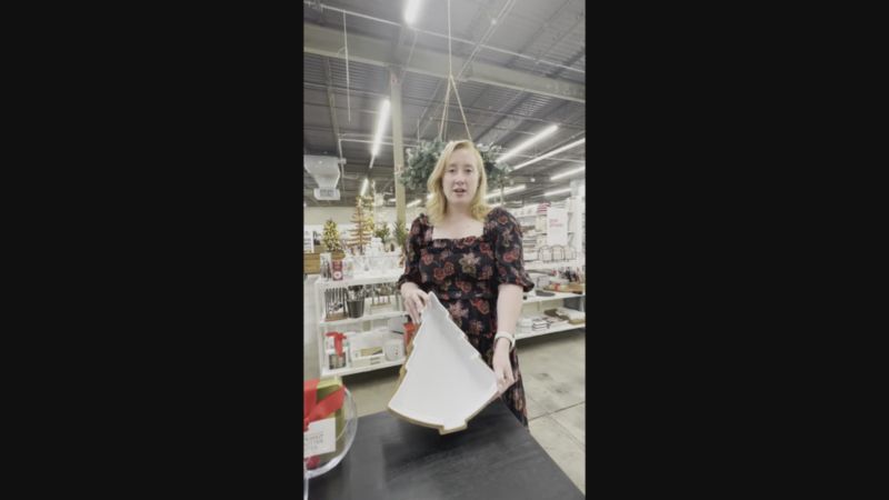 Play Holiday Tree Oven-to-Table Casserole Dish with Wood Trivet - video 1 of 1