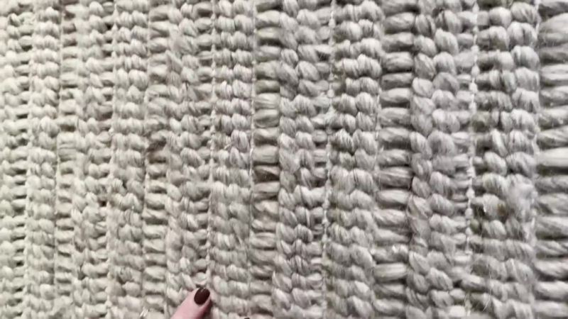 Play Prato Wool Oatmeal Beige Rug Swatch 12"x18" - video 2 of 2