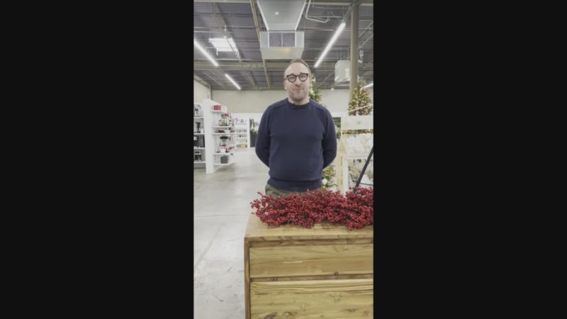 Play Faux Red Mini Berry Garland 6' - video 1 of 1