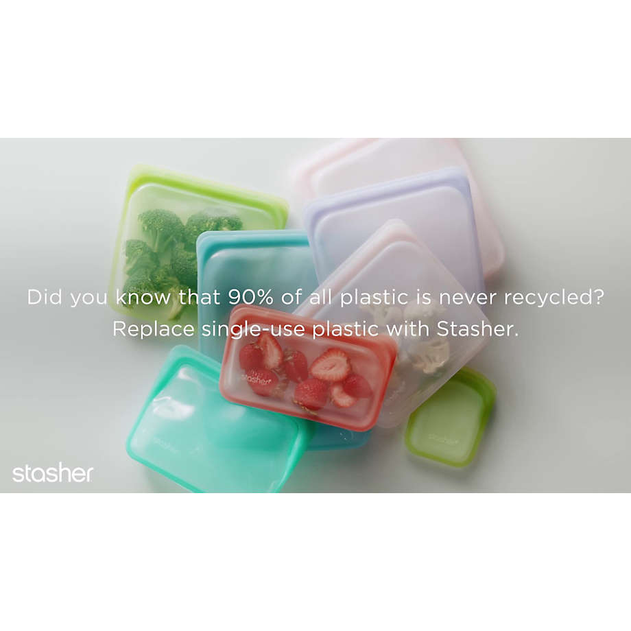 Stasher Clear Reusable Silicone Pocket Bags Set of 2 Reviews