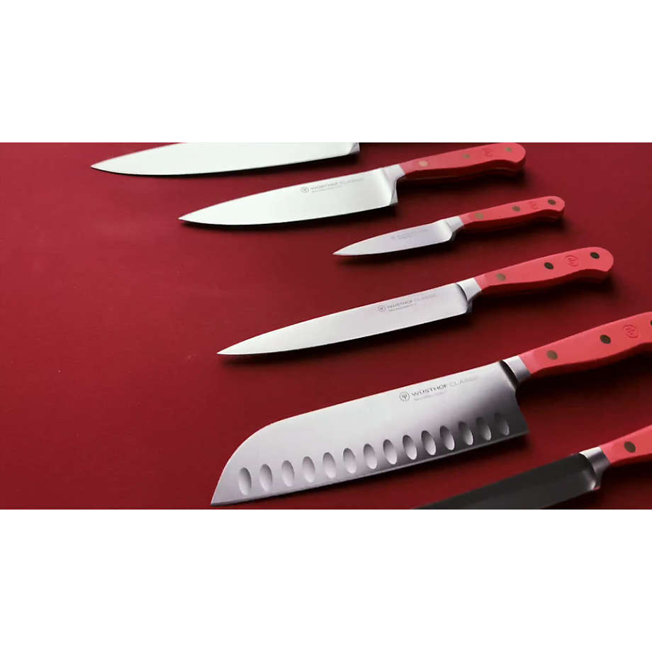 Wusthof Classic 8 Piece Knife Block Set, Coral Peach