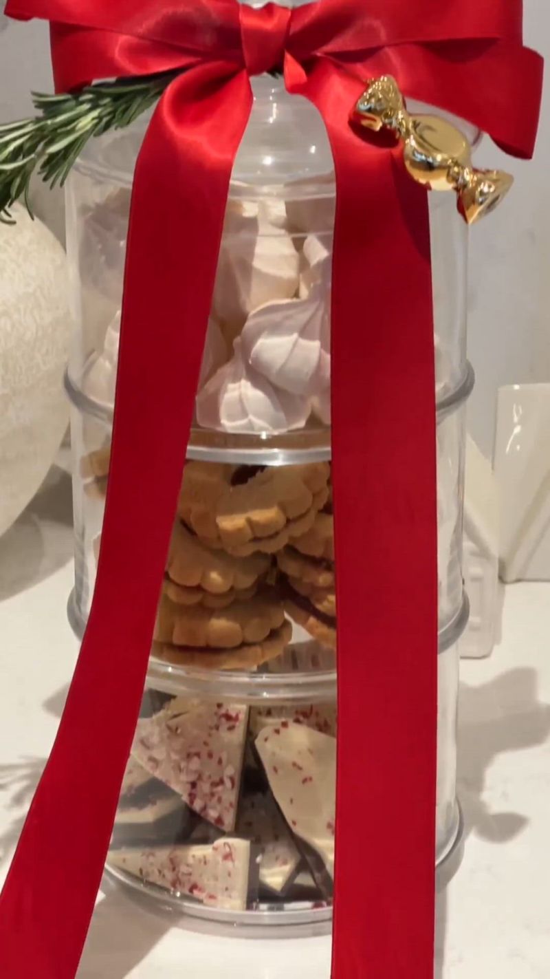 3-Tier Glass Cookie Jar