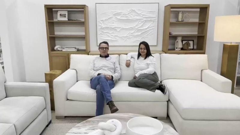 Play Axis 88" Reversible Storage Chaise Queen Sleeper Sectional Sofa with Air Mattress - video 1 of 1