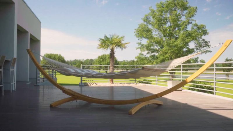 Play Pillowtop Sand Stripe Outdoor Hammock - video 2 of 2