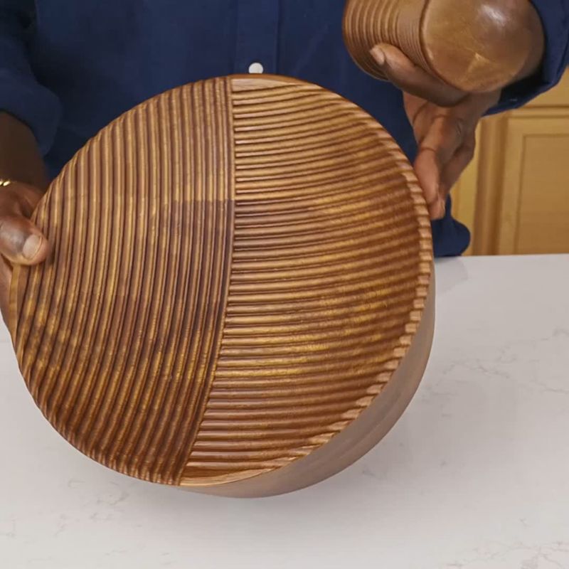 Play Asanka Large Wood Mortar and Pestle by Eric Adjepong - video 1 of 2