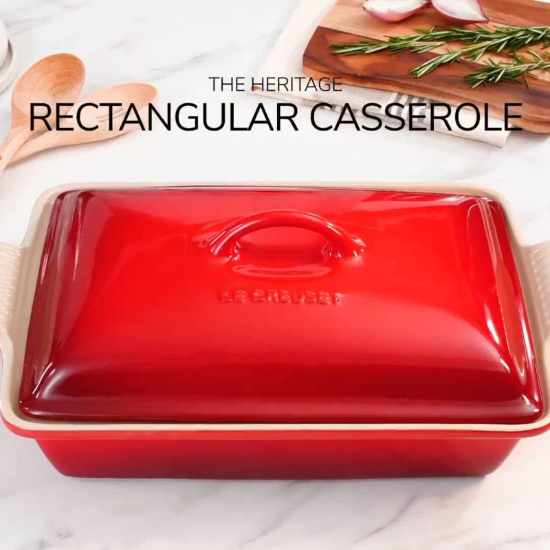 Play Le Creuset ® Heritage Covered Rectangle Caribbean Baking Dish - video 1 of 1